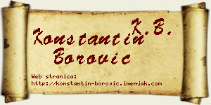 Konstantin Borović vizit kartica